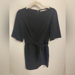 Alice + Olivia Black dress with kimono style tie waist
